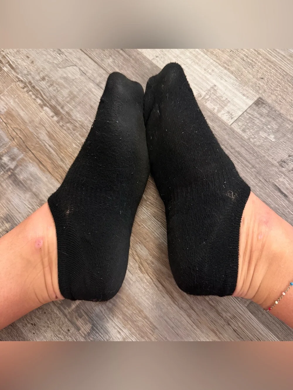 Well worn adidas Black Low-Cut Athletic No-Show Socks
